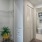 closet that' easily connected to the bathroom